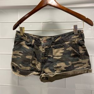 camo jean shorts